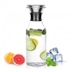 Glass Carafe With Flip-Drip Lid 800ml